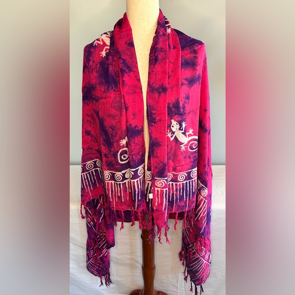 Vibrant Pink and Purple Women's Scarf